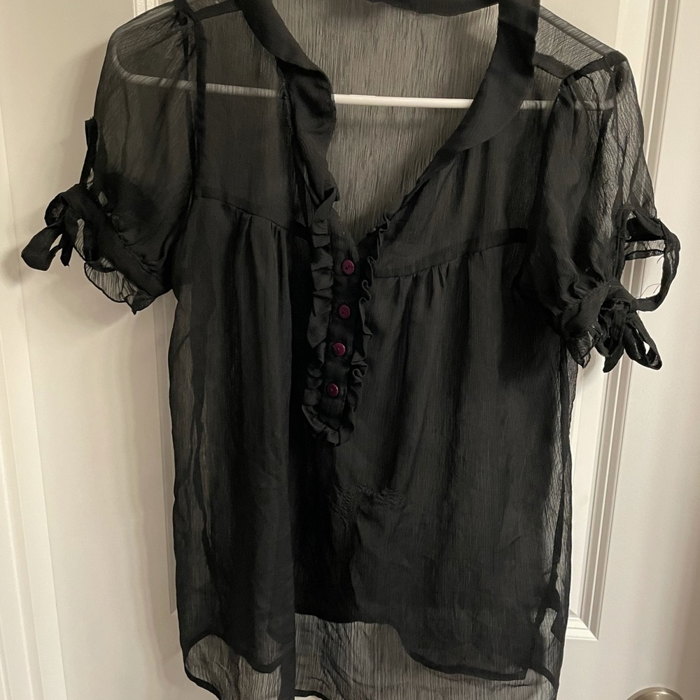 Sheer black top